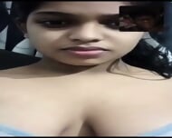 Cute gf showing in video call to bf